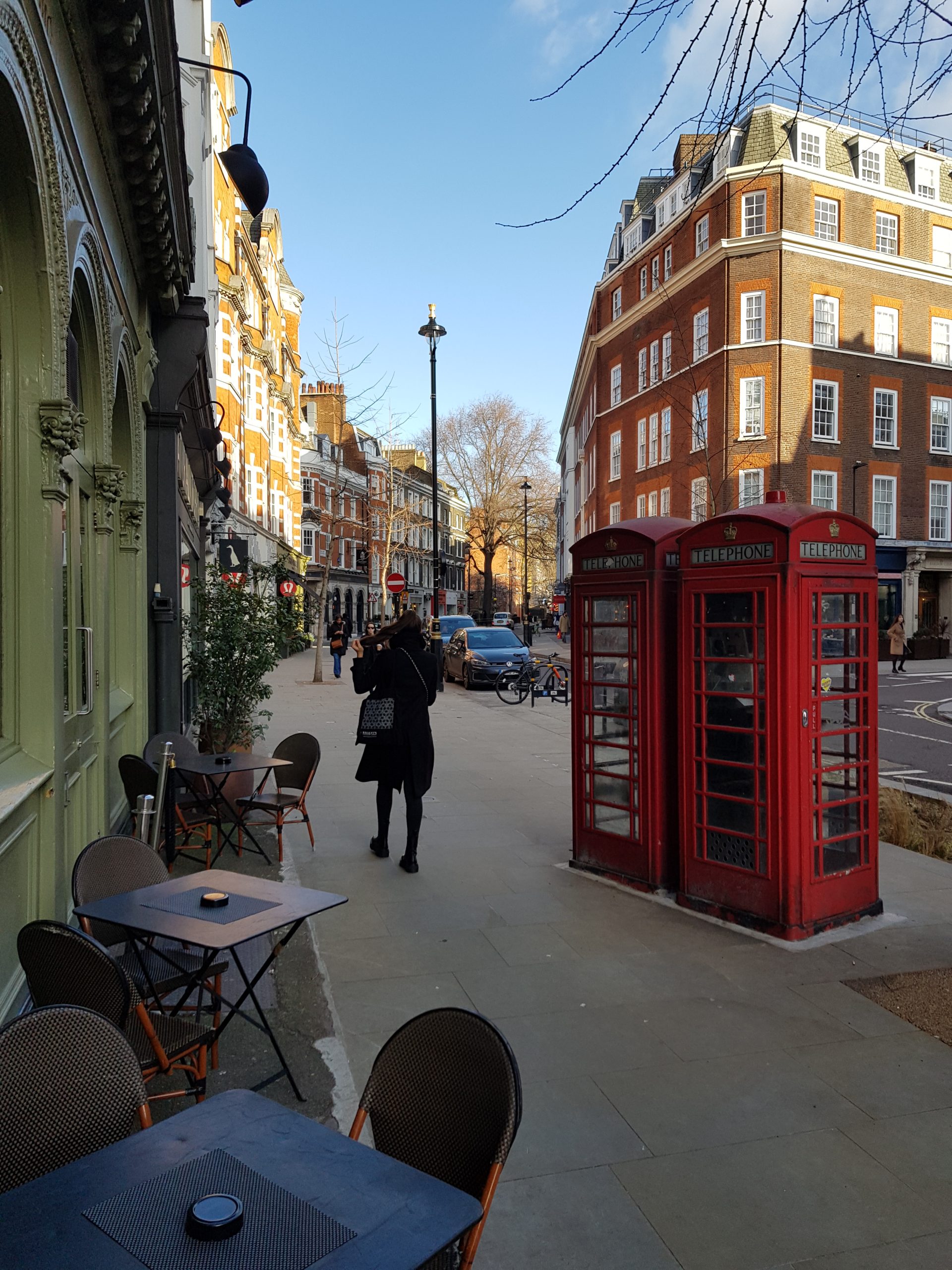 Archive photograph of Marylebone High Street in London, taken in February 2020.
