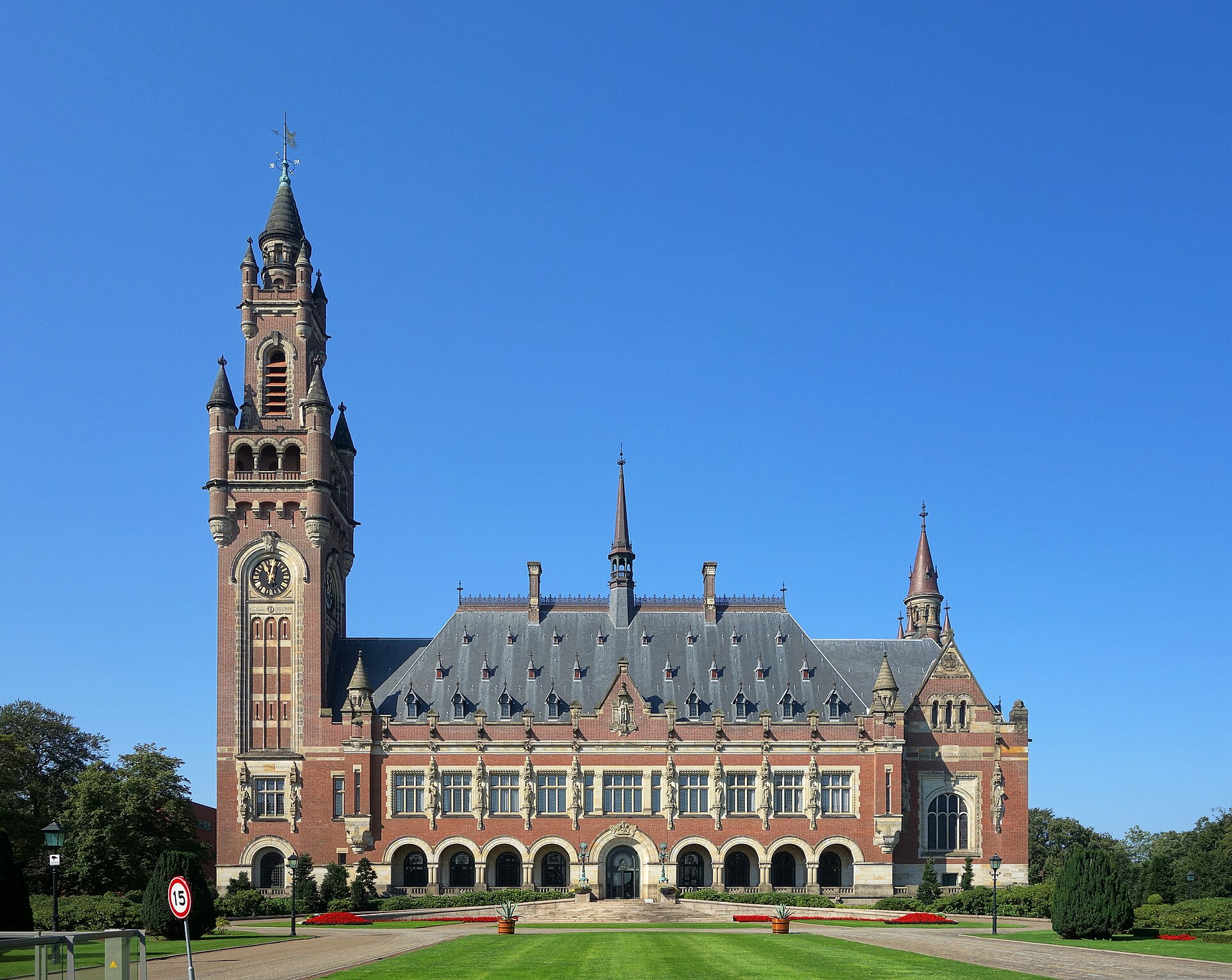 Peace Palace and gardens in The Hague