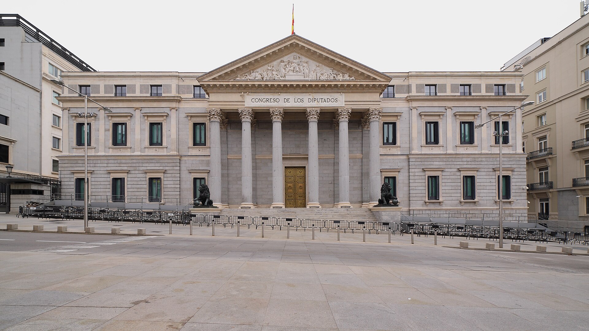 Exterior of the Spanish Congress of Deputies in Madrid