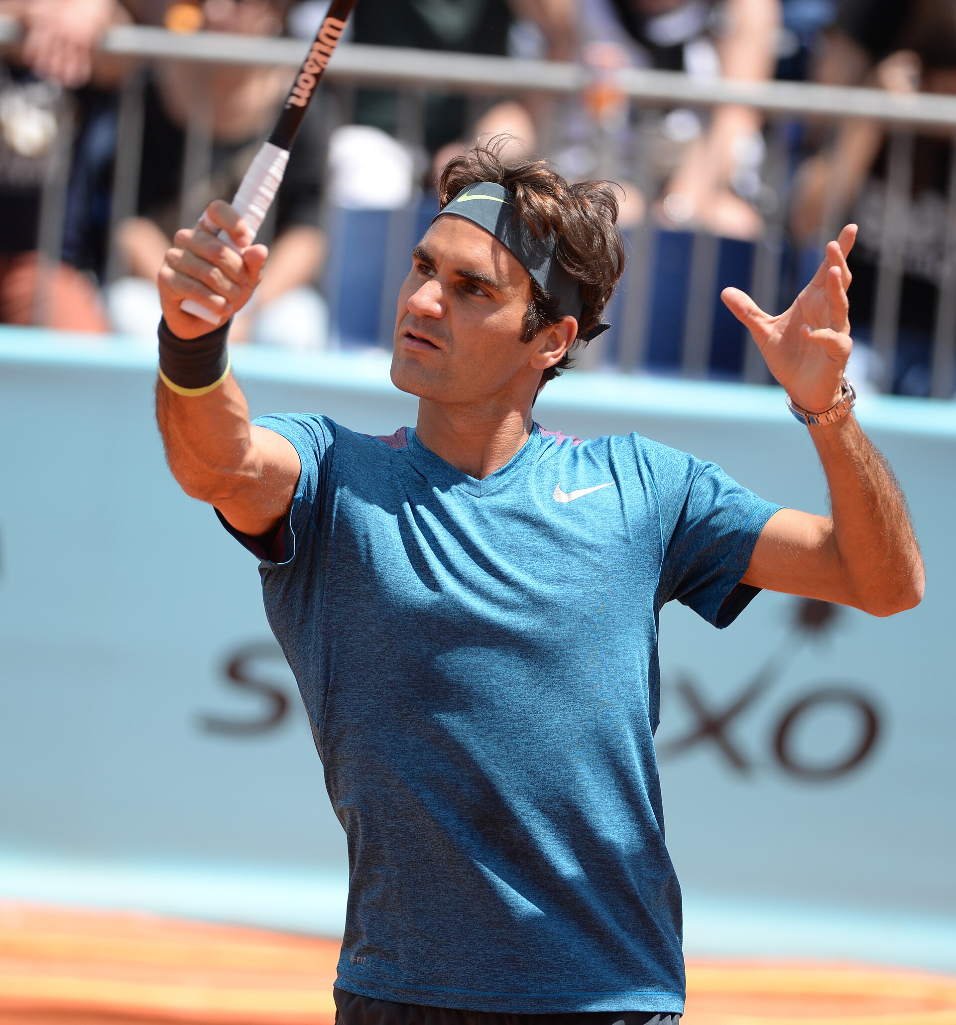 Roger Federer at the Madrid Open