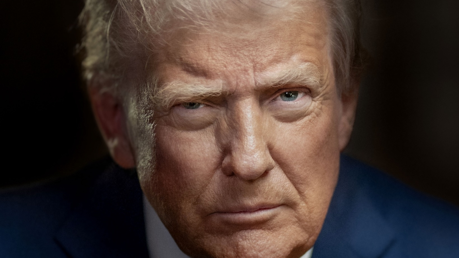 Archive official portrait of Donald Trump against a dark background, released 2 June 2025.